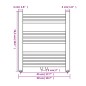 Aquecedor toalhas casa de banho liso 500 x 764 mm