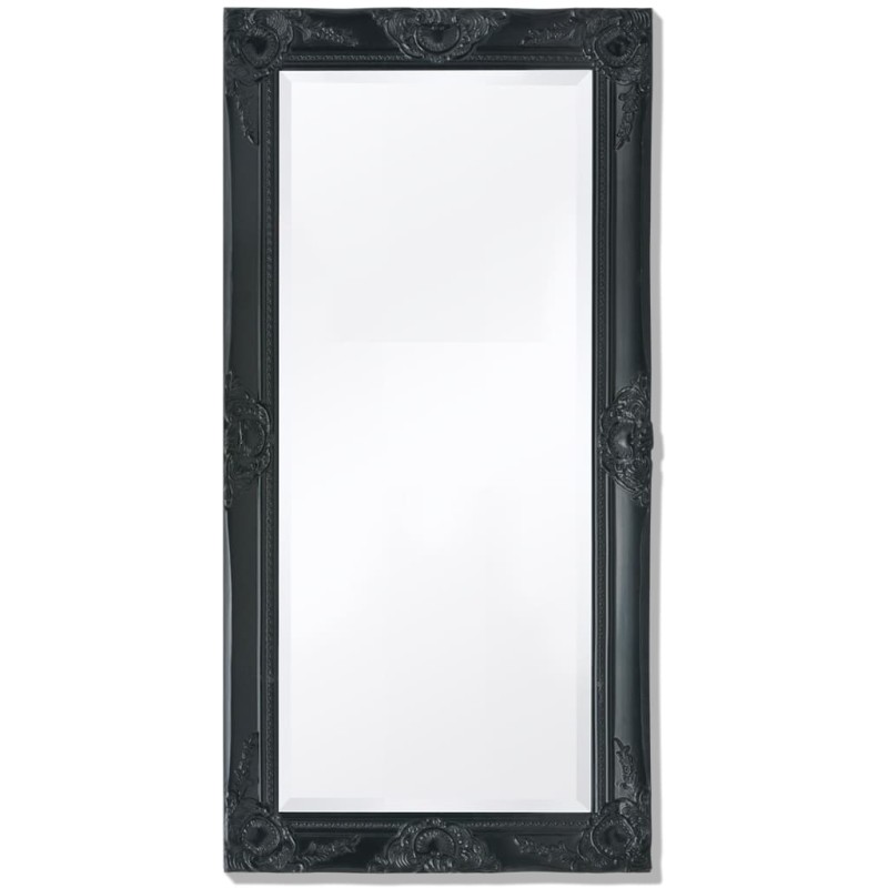 Espelho de parede, estilo barroco, 100x50 cm, preto-Espelhos-Home Retail