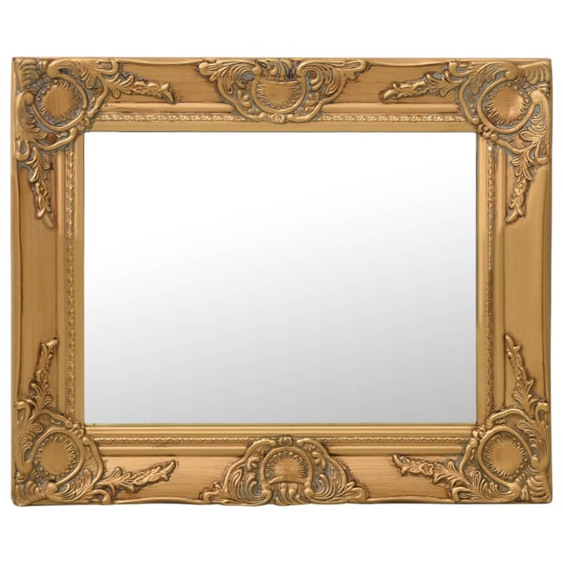 Espelho de parede estilo barroco 50x40 cm dourado-Espelhos-Home Retail