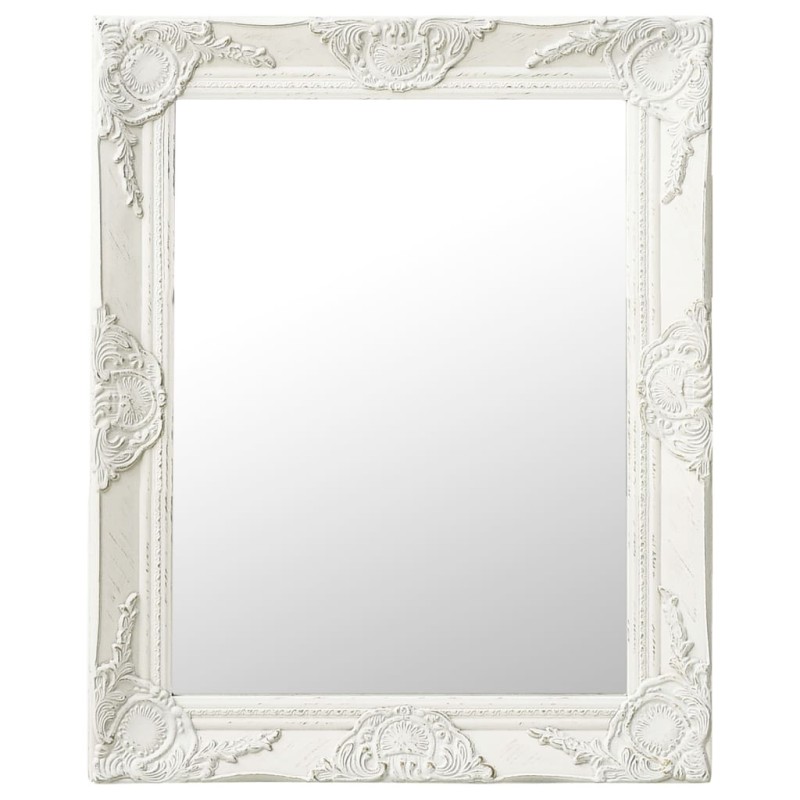 Espelho de parede estilo barroco 50x60 cm branco-Espelhos-Home Retail