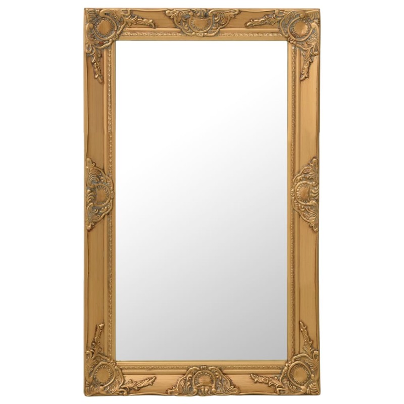 Espelho de parede estilo barroco 50x80 cm dourado-Espelhos-Home Retail