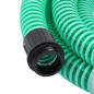 Mangueira de sucção com conectores de latão 1,1" 3 m PVC verde