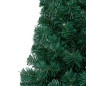 Meia árvore Natal artificial pré-iluminada c/ bolas verde