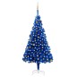 Árvore Natal artificial pré-iluminada c/ bolas 240cm PVC azul