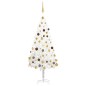 Árvore Natal artificial pré-iluminada c/ bolas 150 cm branco