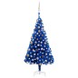 Árvore Natal artificial pré-iluminada c/ bolas 120cm PVC azul