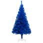 Árvore Natal artificial pré-iluminada c/ bolas 120cm PVC azul