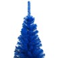 Árvore Natal artificial pré-iluminada c/ bolas 120cm PVC azul