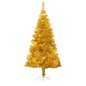 Árvore Natal artificial pré-iluminada c/bolas 120cm PET dourado