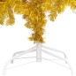 Árvore Natal artificial pré-iluminada c/bolas 120cm PET dourado