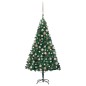 Árvore Natal artificial pré-iluminada c/ bolas 180 cm PVC verde