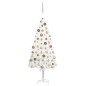 Árvore Natal artificial pré-iluminada c/ bolas 180 cm branco