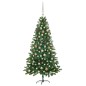 Árvore Natal artificial pré-iluminada c/ bolas 180 cm verde