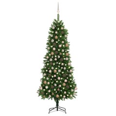 Árvore Natal artificial pré-iluminada c/ bolas 240 cm verde