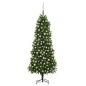 Árvore Natal artificial pré-iluminada c/ bolas 240 cm verde