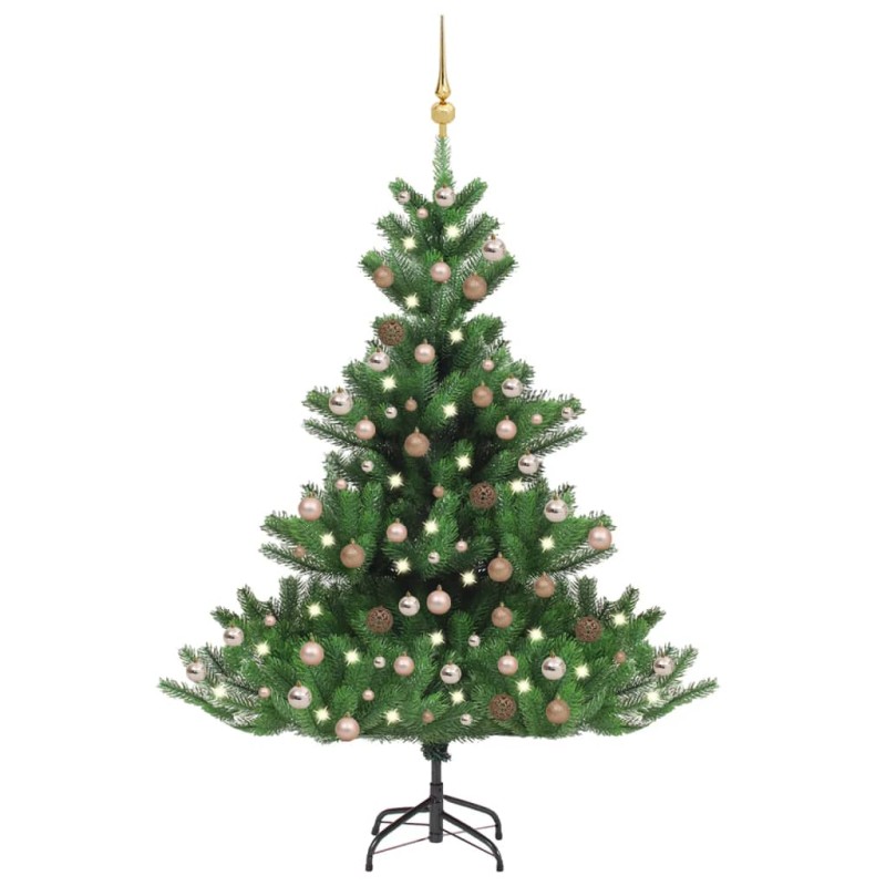 Árvore Natal artificial LEDs/bolas 240cm abeto caucasiano verde-Árvores de Natal-Home Retail