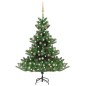 Árvore Natal artificial LEDs/bolas 240cm abeto caucasiano verde