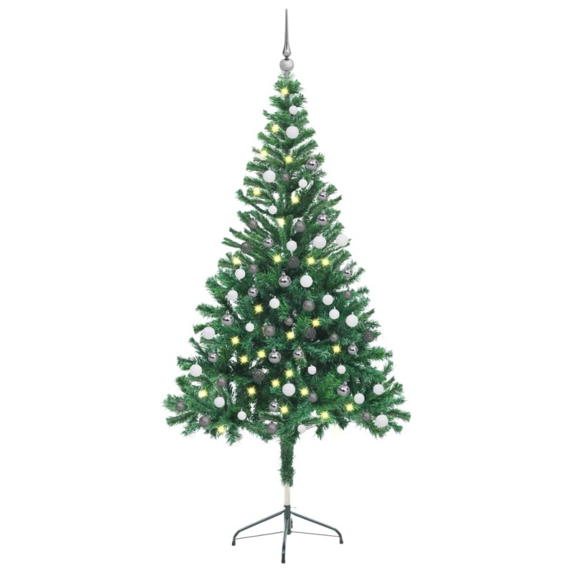 Árvore de Natal artificial pré-iluminada + bolas 380 ramos-Árvores de Natal-Home Retail