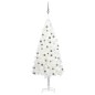 Árvore Natal artificial pré-iluminada c/ bolas 150 cm branco