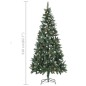 Árvore Natal artificial pré-iluminada c/ bolas e pinhas 210 cm