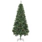 Árvore Natal artificial pré-iluminada c/ bolas e pinhas 210 cm