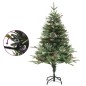 Árvore de Natal com pinhas pré-iluminada 150 cm PVC e PE verde