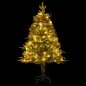 Árvore de Natal com pinhas pré-iluminada 150 cm PVC e PE verde