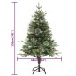 Árvore de Natal com pinhas pré-iluminada 150 cm PVC e PE verde