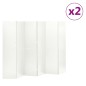 Divisórias/biombos com 6 painéis 2 pcs aço 240x180 cm branco