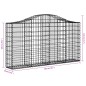 Cestos gabião arqueados 13 pcs 200x30x100/120 ferro galvanizado