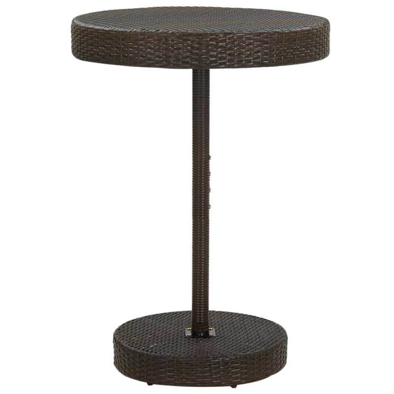 Mesa de jardim 75,5x106 cm vime PE castanho-Mesas de jardim-Home Retail