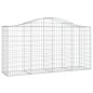 Cestos gabião arqueados 4pcs 200x50x100/120cm ferro galvanizado