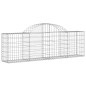 Cestos gabião arqueados 14pcs 200x30x60/80 cm ferro galvanizado