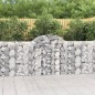 Cestos gabião arqueados 5pcs 200x30x100/120cm ferro galvanizado