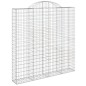 Cestos gabião arqueados 4pcs 200x30x200/220cm ferro galvanizado