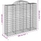 Cestos gabião arqueados 25 pcs 200x50x160/180 ferro galvanizado