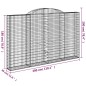 Cestos gabião arqueados 2pcs 300x30x180/200cm ferro galvanizado