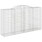 Cestos gabião arqueados 12 pcs 300x50x160/180 ferro galvanizado