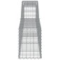 Cestos gabião arqueados 3 pcs 400x30x40/60 cm ferro galvanizado