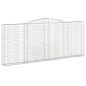 Cestos gabião arqueados 2pcs 400x30x160/180cm ferro galvanizado