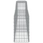 Cestos gabião arqueados 4 pcs 400x50x80/100cm ferro galvanizado