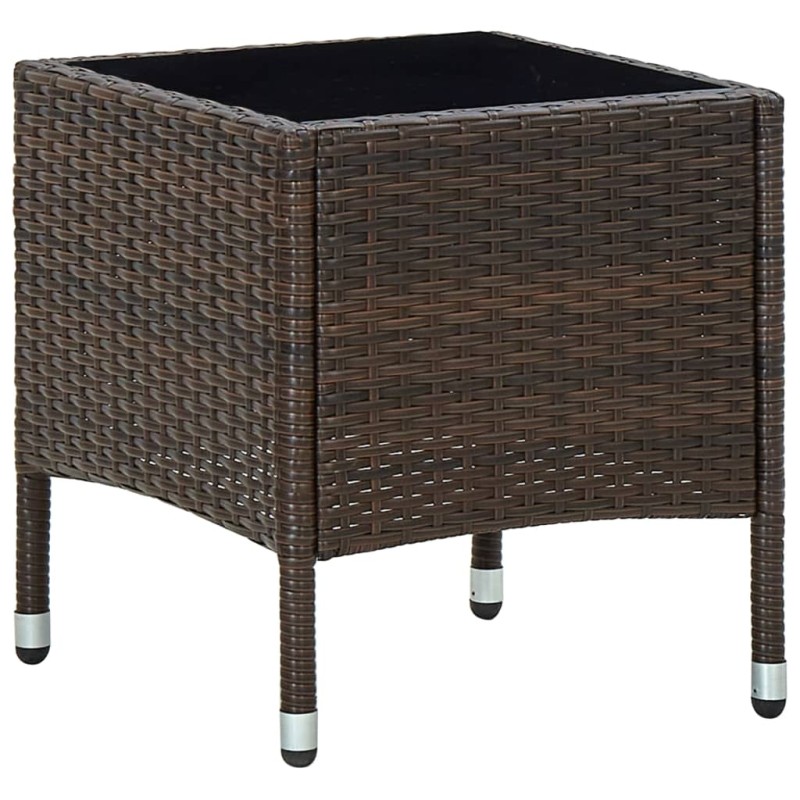 Mesa de jardim 40x40x45 vime PE castanho-Mesas de jardim-Home Retail