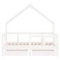 Estrutura cama infantil c/ gavetas 70x140cm pinho maciço branco