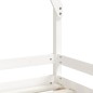 Estrutura de cama infantil 90x200 cm pinho maciço branco