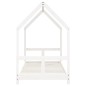 Estrutura de cama infantil 80x160 cm pinho maciço branco