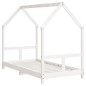 Estrutura de cama infantil 80x160 cm pinho maciço branco