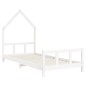 Estrutura de cama infantil 90x190 cm pinho maciço branco