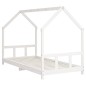 Estrutura de cama infantil 90x200 cm pinho maciço branco