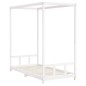 Estrutura de cama infantil 90x190 cm pinho maciço branco