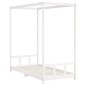 Estrutura de cama infantil 90x190 cm pinho maciço branco